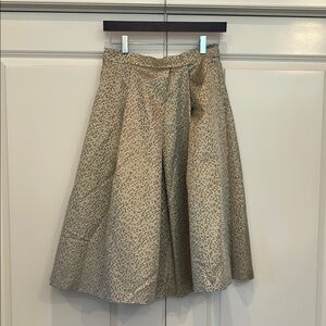 Black Halo Gold Pleated A-Line Cocktail Skirt size 6